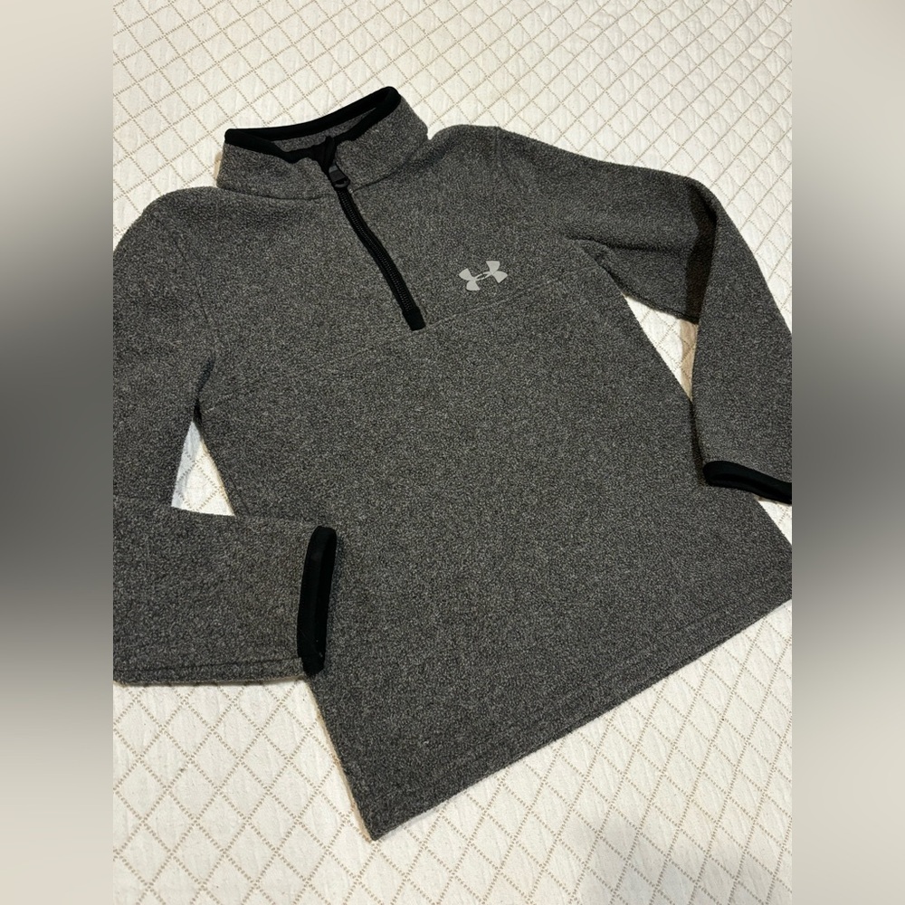Under Armour Boys 3/4 Zip Fleece Gray Size 4